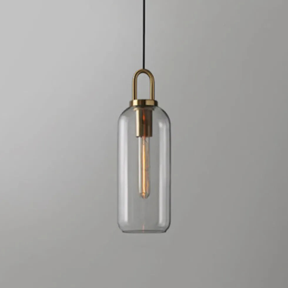 Smoke Grey Frosted Glass Industrial Pendant Light