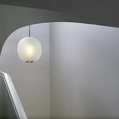Lámpara colgante de vidrio en forma de farol moderna
