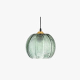 Lampara colgante de led diseño moderno y verde para comedor