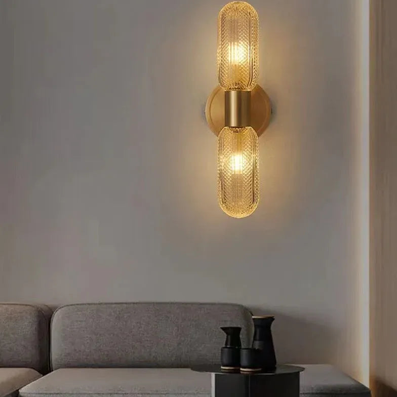 Gold Up and Down Bedroom Wall Lights