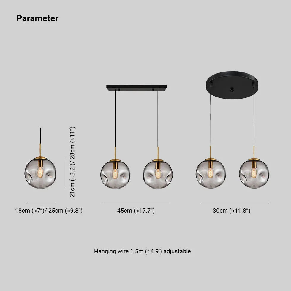 Lámparas de techo para salones modernos con vidrio LED