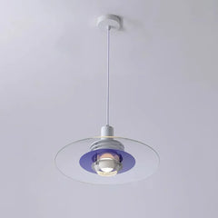 Lámpara colgante de vidrio estilo moderno de plato volador nórdico