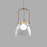 Lámpara colgante de restaurante de vidrio estilo moderno y minimalista