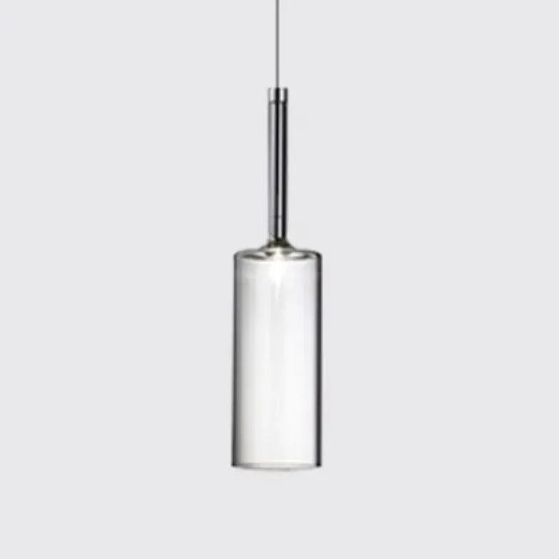 Colored Cylindrical Glass Living Room Pendant Light