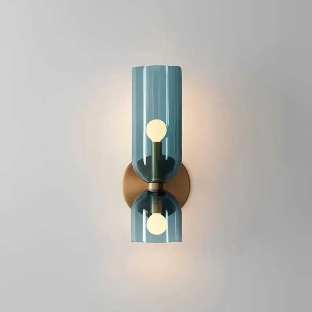 Aplique de pared de diseño moderno LED de vidrio para mesita de noche