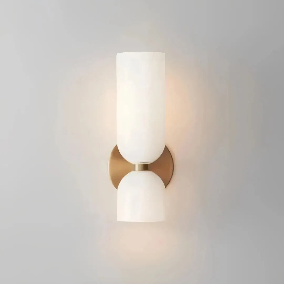 Aplique de pared de diseño moderno LED de vidrio para mesita de noche
