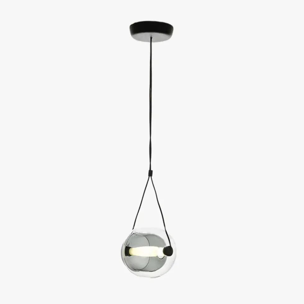 Spherical Modern Transparent Glass Pendant Light