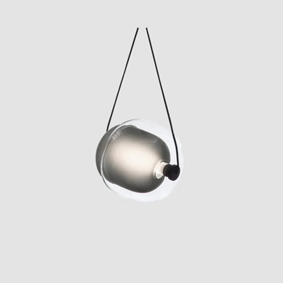 Spherical Modern Transparent Glass Pendant Light