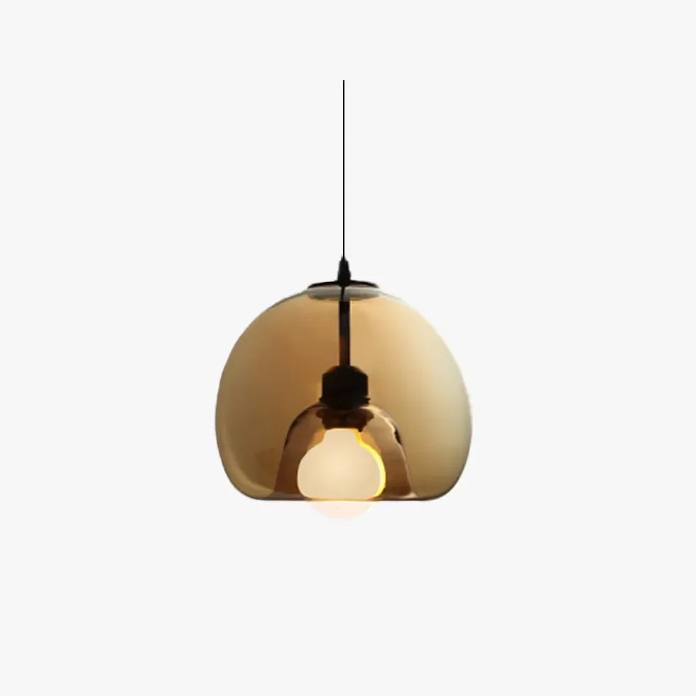 Lámpara Colgante de Vidrio en Forma de Bola Estilo Nórdico Minimalista para Mesita de Noche
