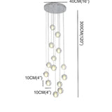 Lámpara colgante esférica moderna con múltiples luces para sala de estar