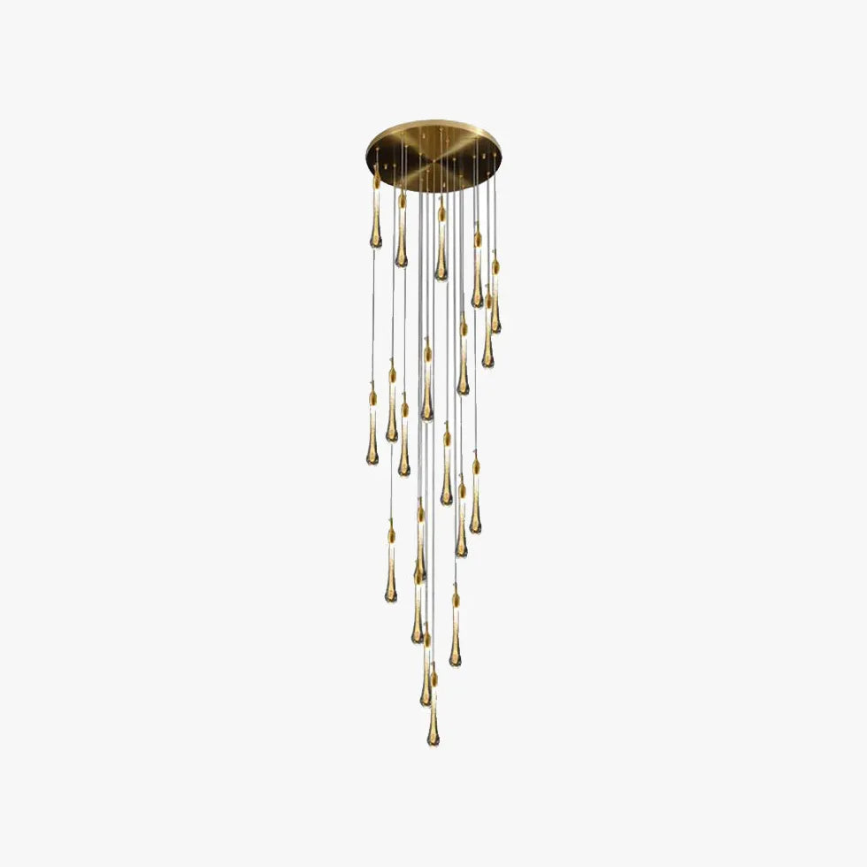 Dripping Gold Crystal Elegant Chandelier