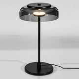 Lámpara de mesa de estilo moderno de vidrio negro 