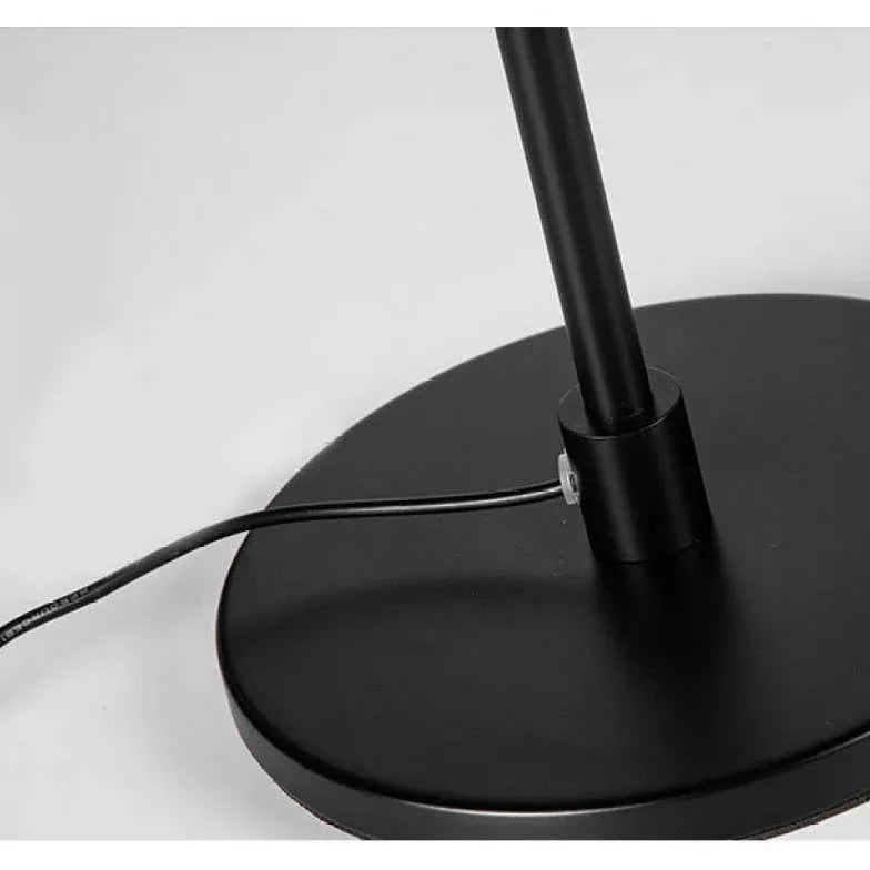 Lámpara de mesa de estilo moderno de vidrio negro 