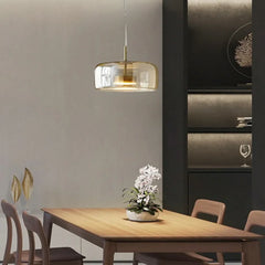 Lámpara colgante LED de vidrio moderna para comedor