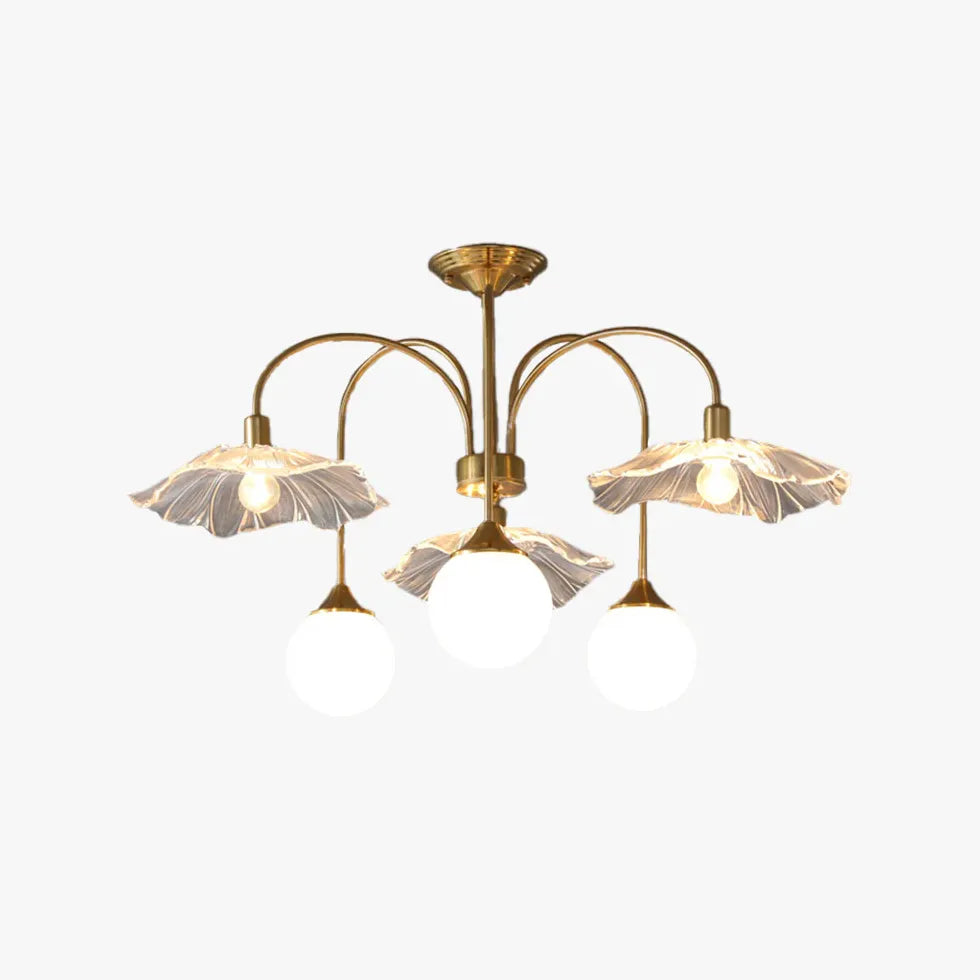 Petal Octopus Gold Modern Chandelier