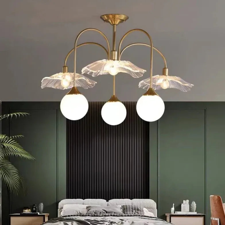 Petal Octopus Gold Modern Chandelier