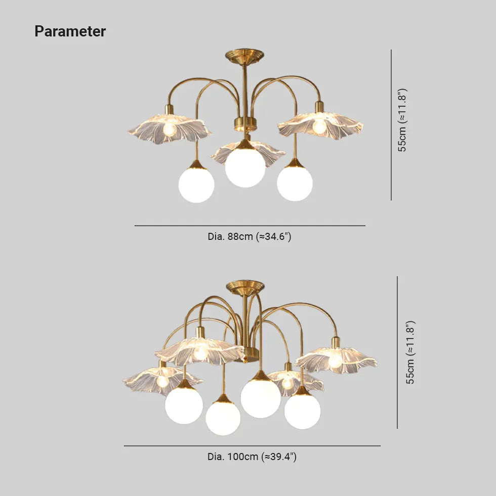 Petal Octopus Gold Modern Chandelier