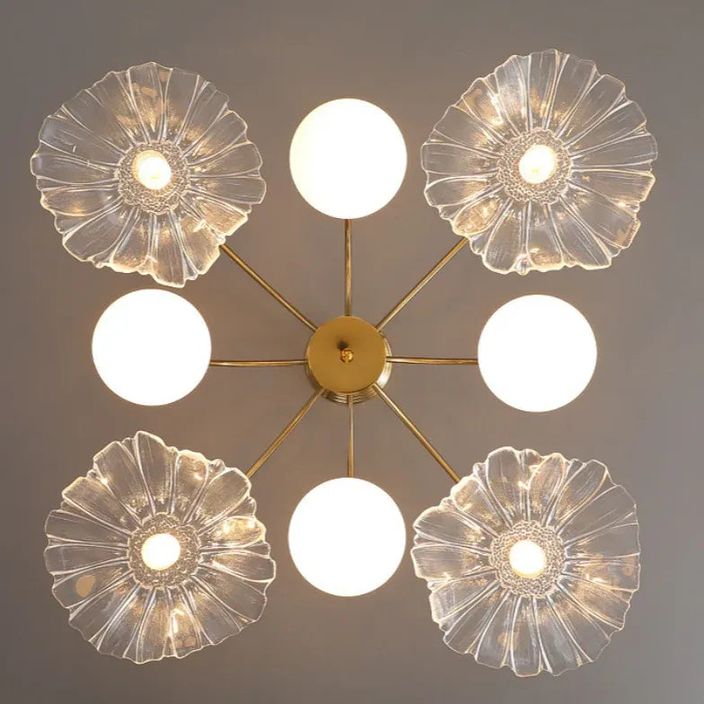 Petal Octopus Gold Modern Chandelier