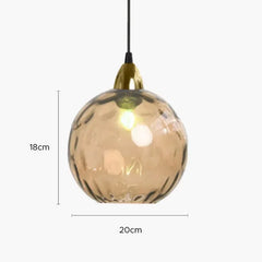 Lámpara colgante de bola de vidrio de colores moderna