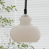 Lampara colgante verde diseño en vidrio estilo crema