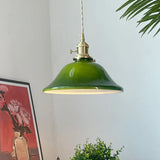 Green Vintage Glass Living Room Pendant Light