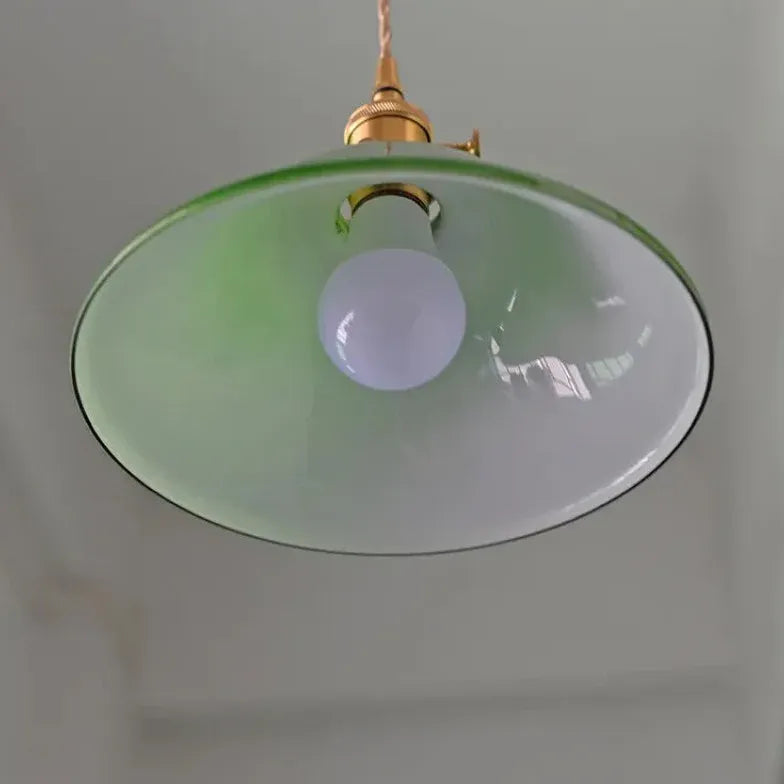 Green Vintage Glass Living Room Pendant Light