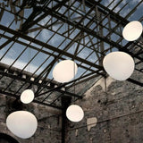 Irregular Spherical White Glass Pendant Light