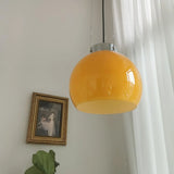 Yellow Vintage Glass for Bedroom Pendant Light