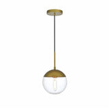 Lámpara colgante esfera moderna de vidrio LED para comedor