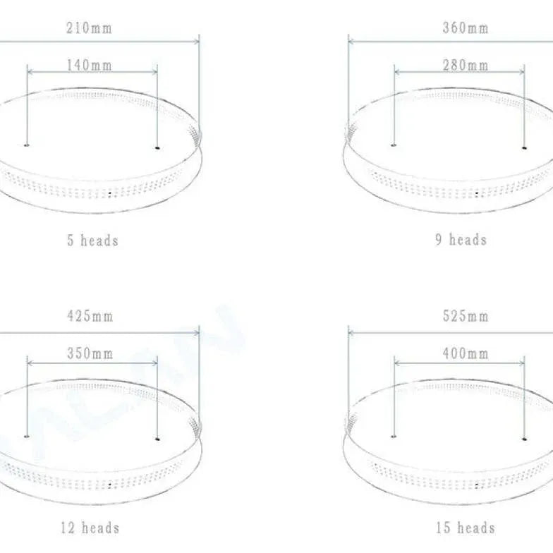 Lámpara de techo moderna con forma de pétalo para sala de estar 