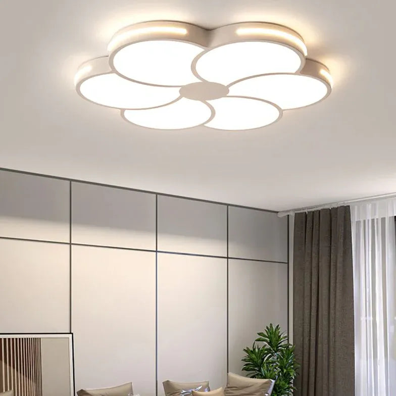 Lámpara colgante LED blanca con forma de flor 