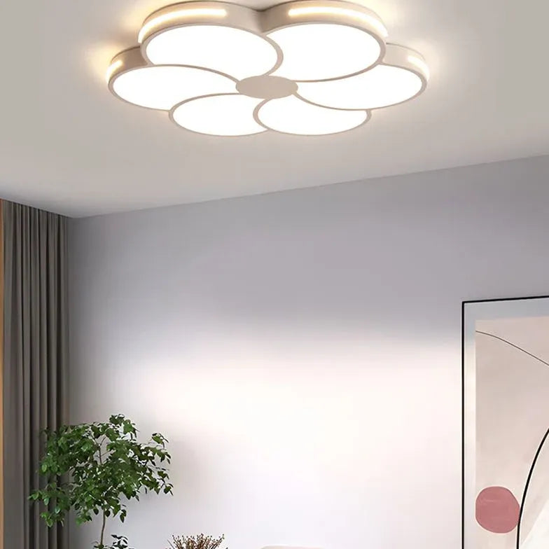 Lámpara colgante LED blanca con forma de flor 