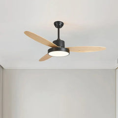 Ventilador de techo motor DC con luz estilo nórdico para sala