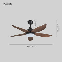 Ventiladores de techo de madera con luz estilo retro para hogar