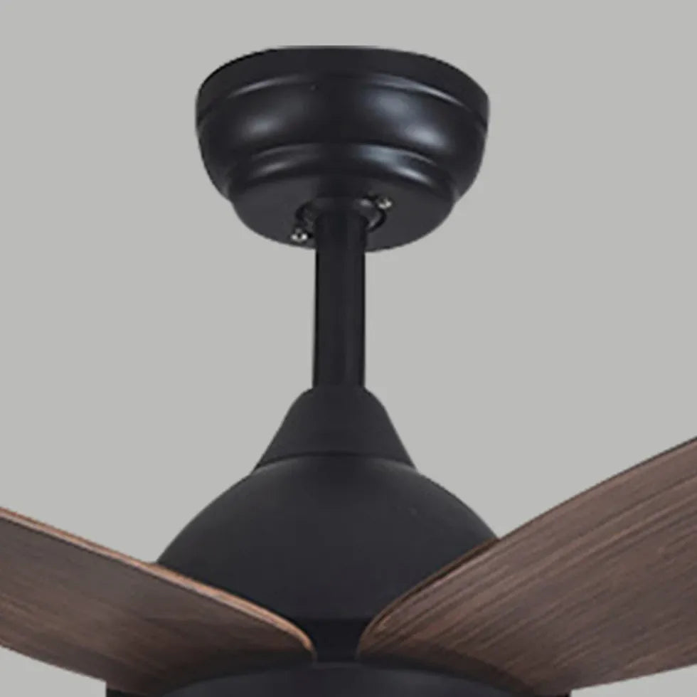 Wooden Black Living Room LED Fan Light