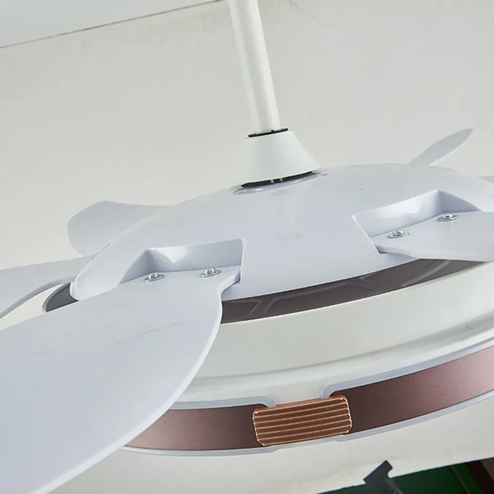 Ventilador de techo para dormitorio con luz estilo nórdico simple
