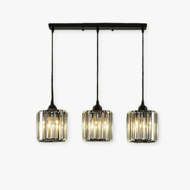 Transparent Cylindrical Glass Pendant Light