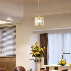 Lámpara colgante de cristal moderna nórdica para comedor