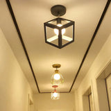 Geometric Metal Frame Black Modern Ceiling Light