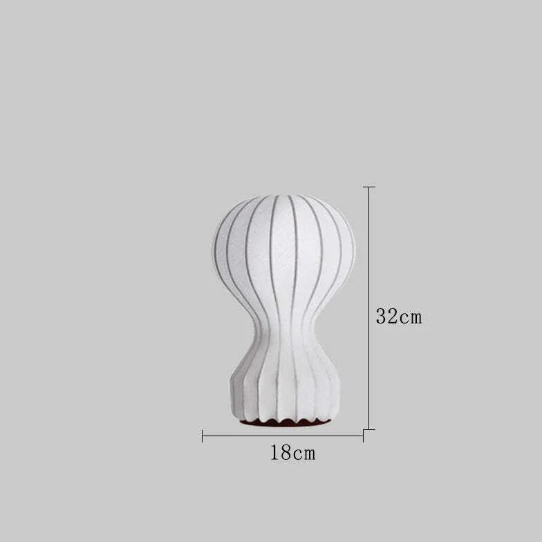 White Rounded Balloon-Shaped Minimalist Table Lamp