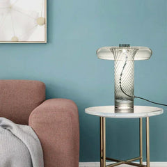Lamparas para mesa de luz modernas con diseño de vidrio