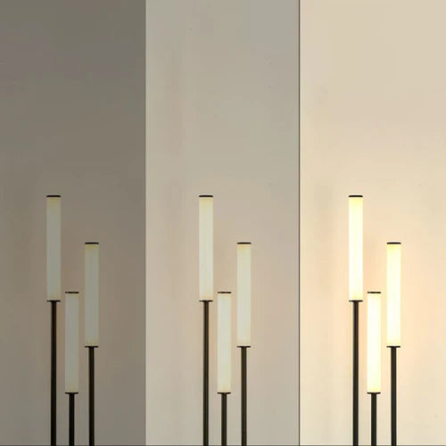 Three Slim Pole Floor Lamp