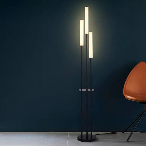 Three Slim Pole Floor Lamp