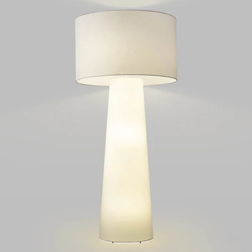 White Large Cylindrical Decorative Floor Lamp