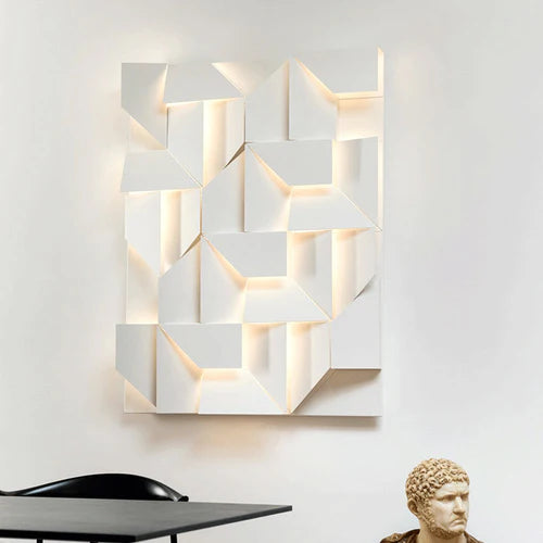 Geometric Panel White Led Modern Wall Lights