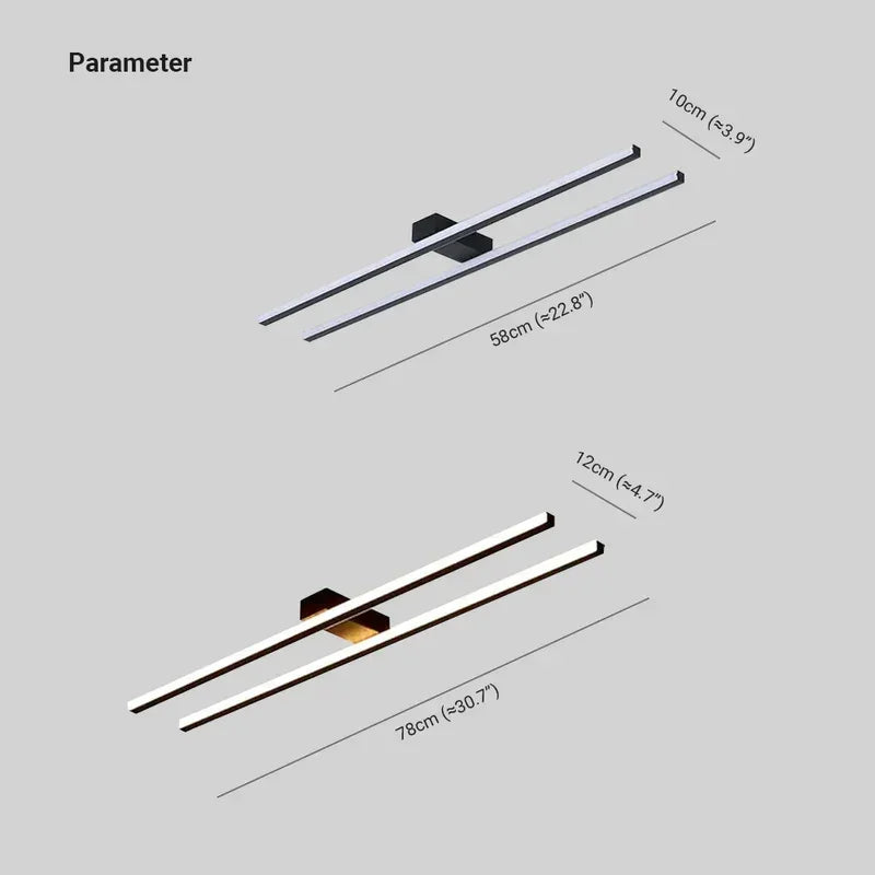 Lámparas alargadas techo diseño moderno y lujoso