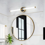 Aplique para espejo de baño LED moderno con diseño tubular IP44