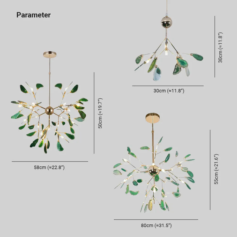 Lámpara colgante de diseño de pétalos para dormitorio