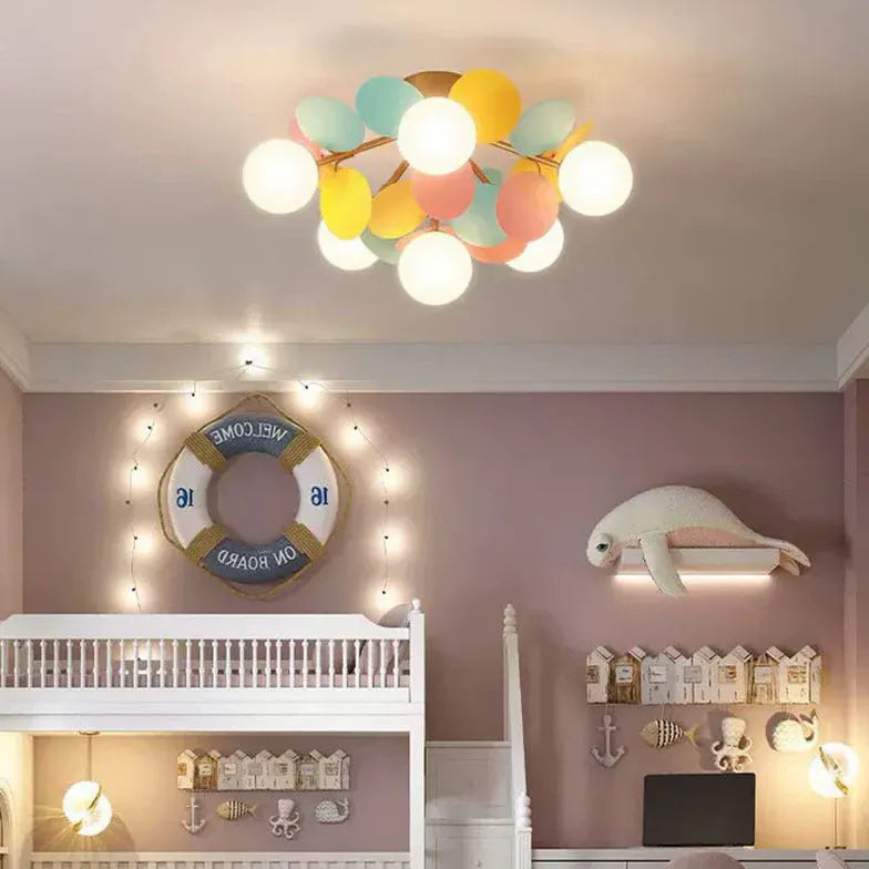 Lampara techo colores diseño nórdico para habitación infantil