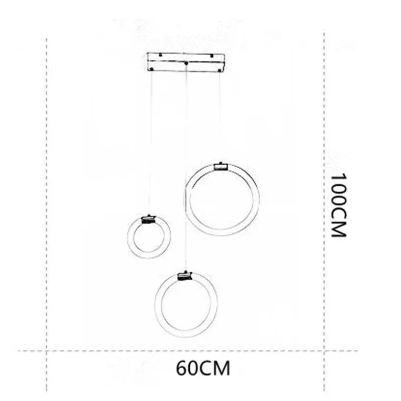 LED en forma de anillo para la luz del techo del comedor